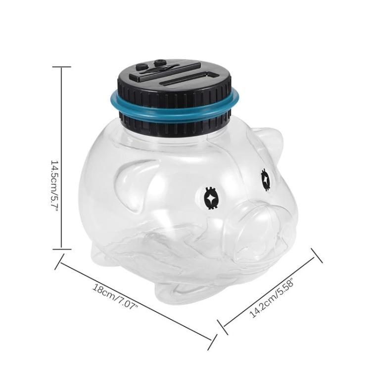 1.6L Piggy Bank Electronic Counting Coin Bank, US Dollar, Euro, British Pound, Taiwan Dollar, Japanese Yen, Mexican Peso, Canadian Dollar, Swiss Franc, Polish Z?oty, Russian Ruble