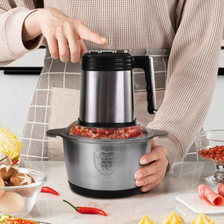 Stainless Steel Meat Grinder Home Multi-Function Electric Food Processor, 2L, 3L
