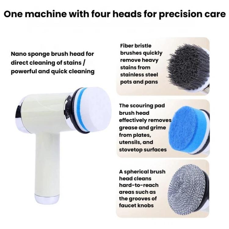 JIEBEIDA 14pcs /Set Kitchen Handheld Scrubber With Multiple Brush Heads