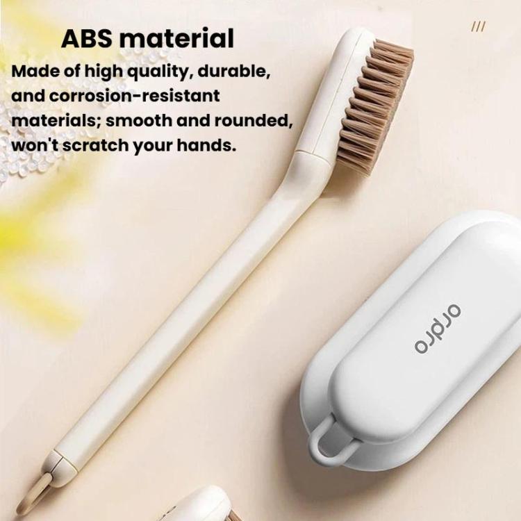 Ordpro Multifunctional Rotatable Long-Handle Cleaning Brush Portable Soft-Bristle Shoe Brush