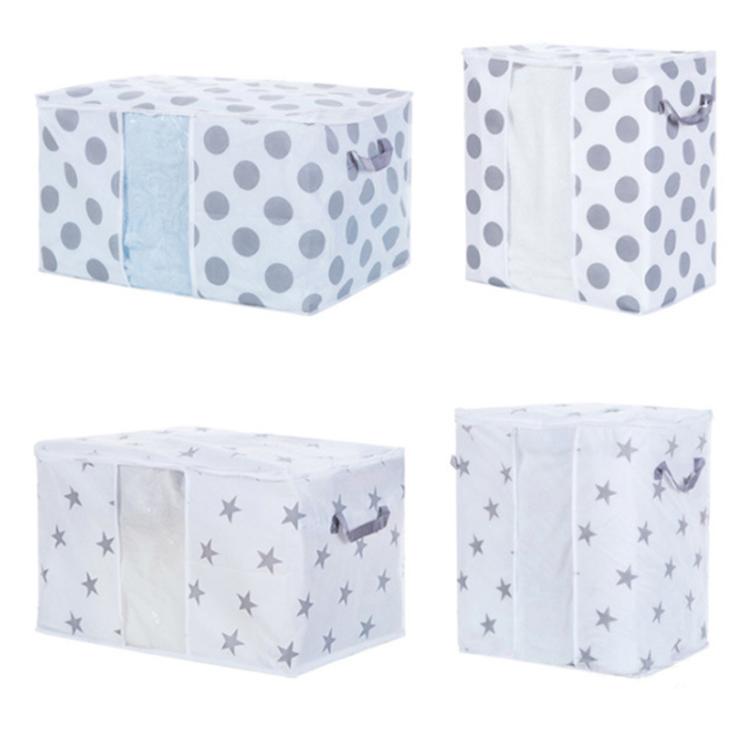 Non-Woven Printed Cotton Quilt Dustproof Storage Bag, 42x27x50cm, 60x43x36cm