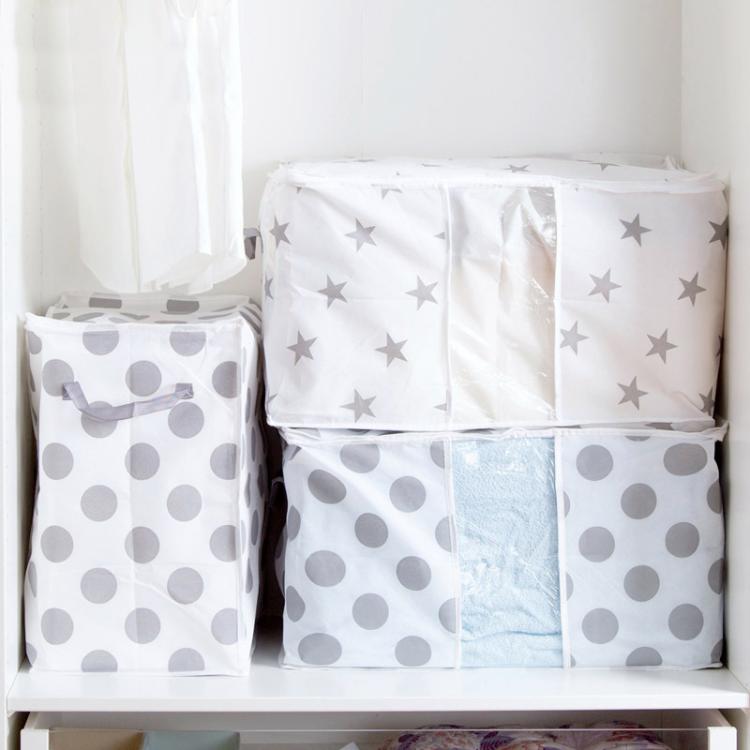 Non-Woven Printed Cotton Quilt Dustproof Storage Bag, 42x27x50cm, 60x43x36cm