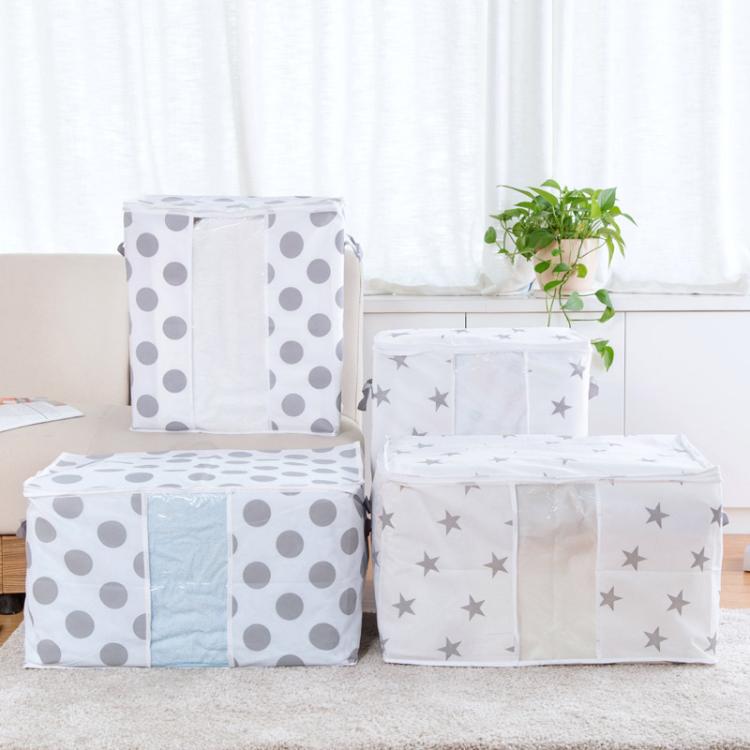 Non-Woven Printed Cotton Quilt Dustproof Storage Bag, 42x27x50cm, 60x43x36cm
