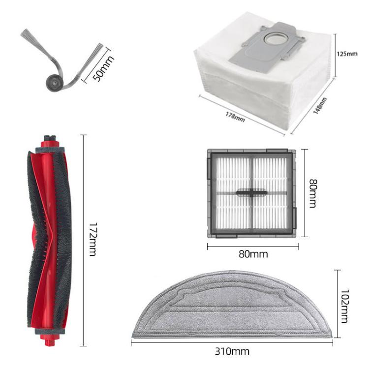 For Roborock Q10 S5 & Q10 S5+ Robot Vacuum Replacement Parts Kit Accessory Bundle, 9 In 1 Set, 18 In 1 Set, 15 In 1 Set, 21 In 1 Set
