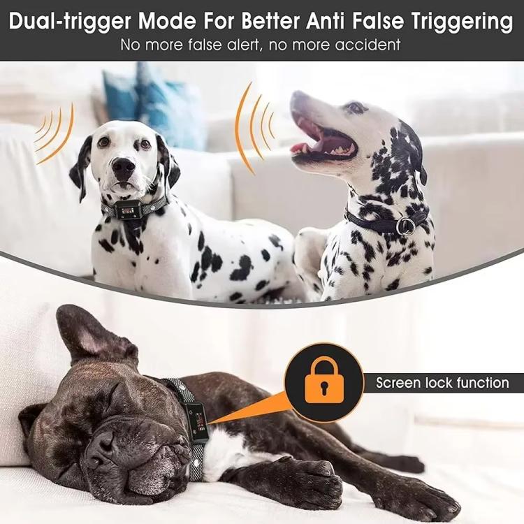 B801 Smart No-Shock Bark Collar For Dogs With Color Screen & Anti-False Trigger, IP68 Waterproof, Magnetic Charging, No-Shock