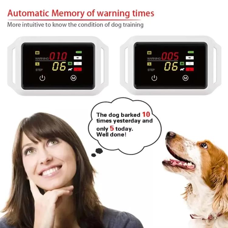 B801 Smart No-Shock Bark Collar For Dogs With Color Screen & Anti-False Trigger, IP68 Waterproof, Magnetic Charging, No-Shock