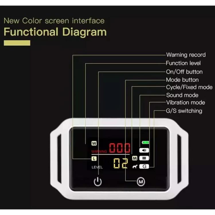 B801 Smart No-Shock Bark Collar For Dogs With Color Screen & Anti-False Trigger, IP68 Waterproof, Magnetic Charging, No-Shock