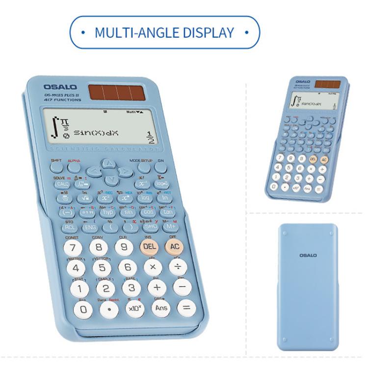OSALO OS-991ES PLUS II Scientific Calculator With 417 Functions Solar Powered Large Display Desktop Calculator