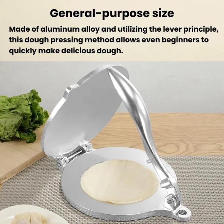 Aluminum Alloy Manual Dough Press Round Dumpling Wrapper Pastry Mold, Large Black, Small Black, Large Silver, Small Silver
