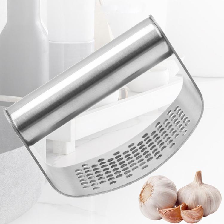 Stainless Steel Curved Garlic Press Kitchen Garlic Crusher, LsCook PHZ90C 3pcs /Set 1.8cm Thick
