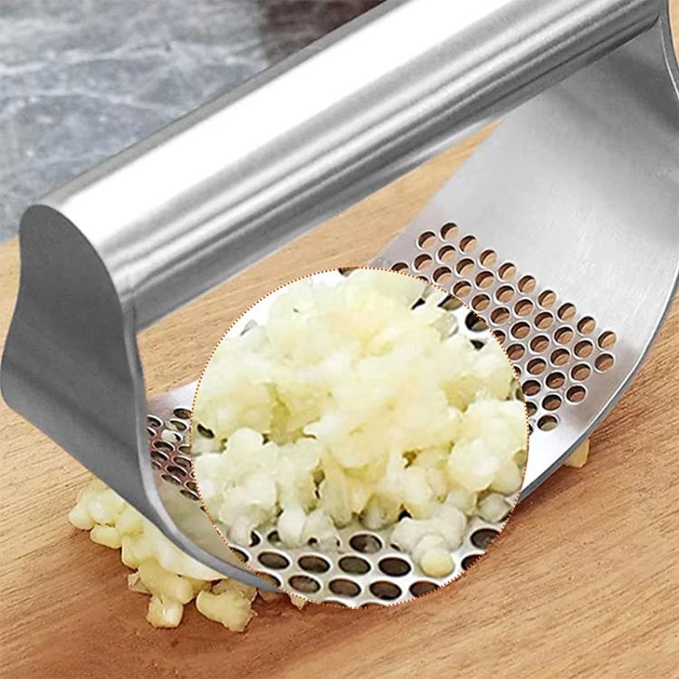 Stainless Steel Curved Garlic Press Kitchen Garlic Crusher, LsCook PHZ90C 3pcs /Set 1.8cm Thick