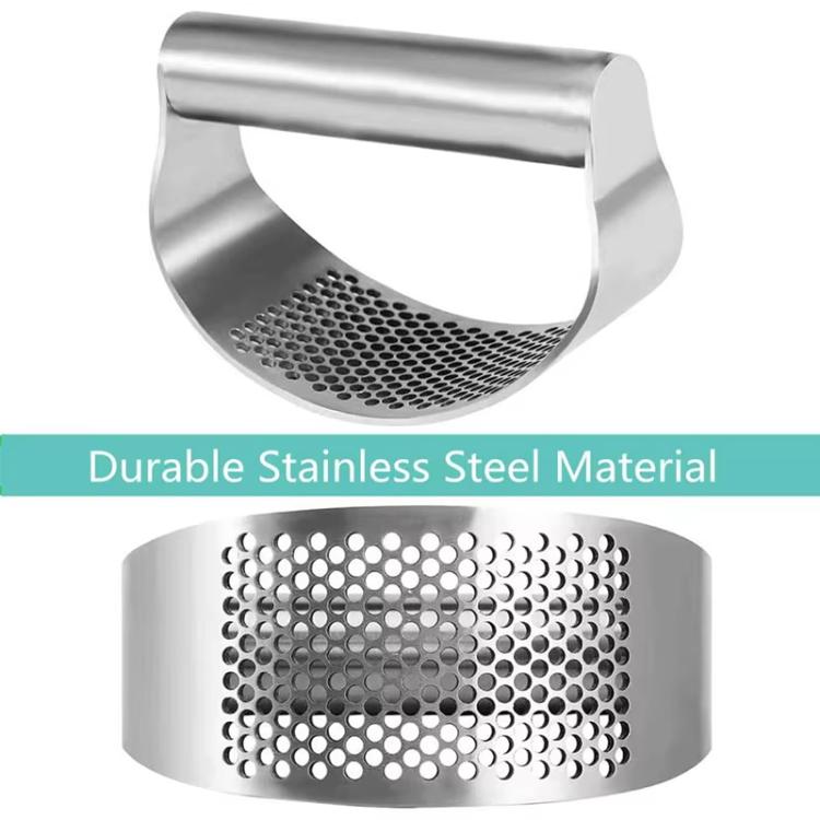 Stainless Steel Curved Garlic Press Kitchen Garlic Crusher, LsCook PHZ90C 3pcs /Set 1.8cm Thick
