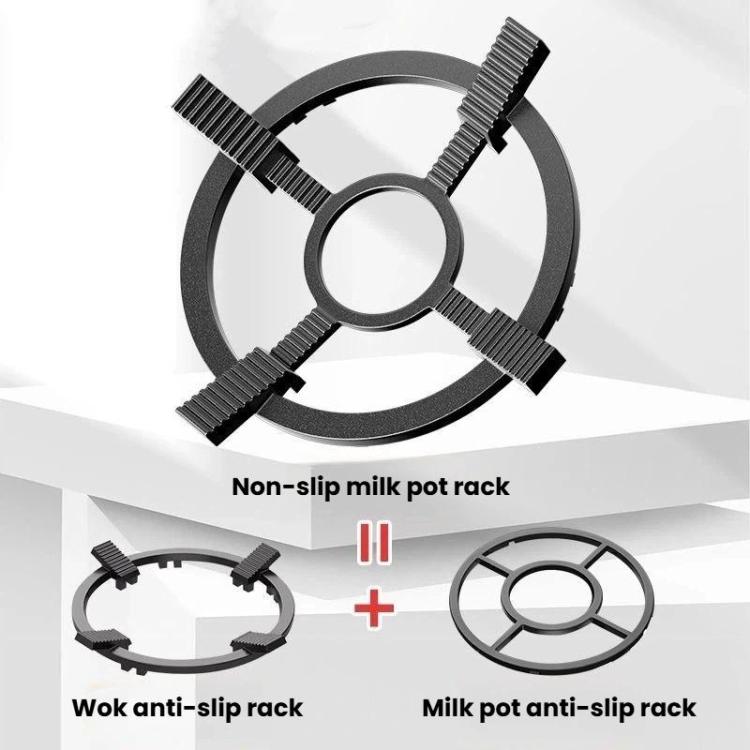 Universal Cast Steel Non-Slip Rack For Woks & Milk Pans Household Kitchen Stove Support Stand, Universal Woks Rack