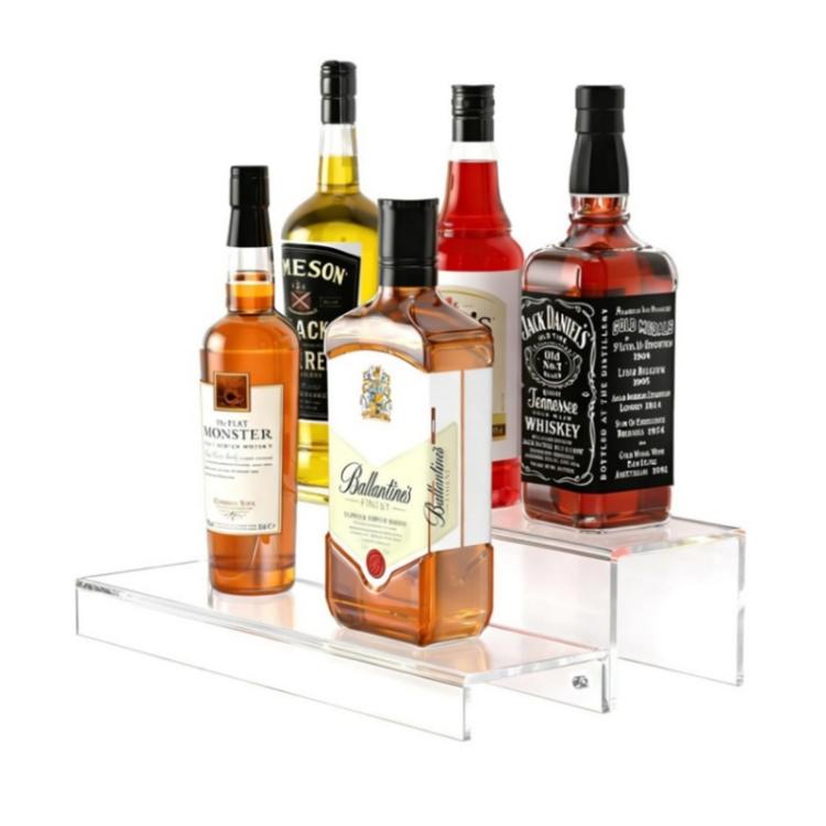 2-Tier Acrylic Wine Cabinet & Bottle Rack For Displaying Action Figures, Cakes, Perfumes, YX239