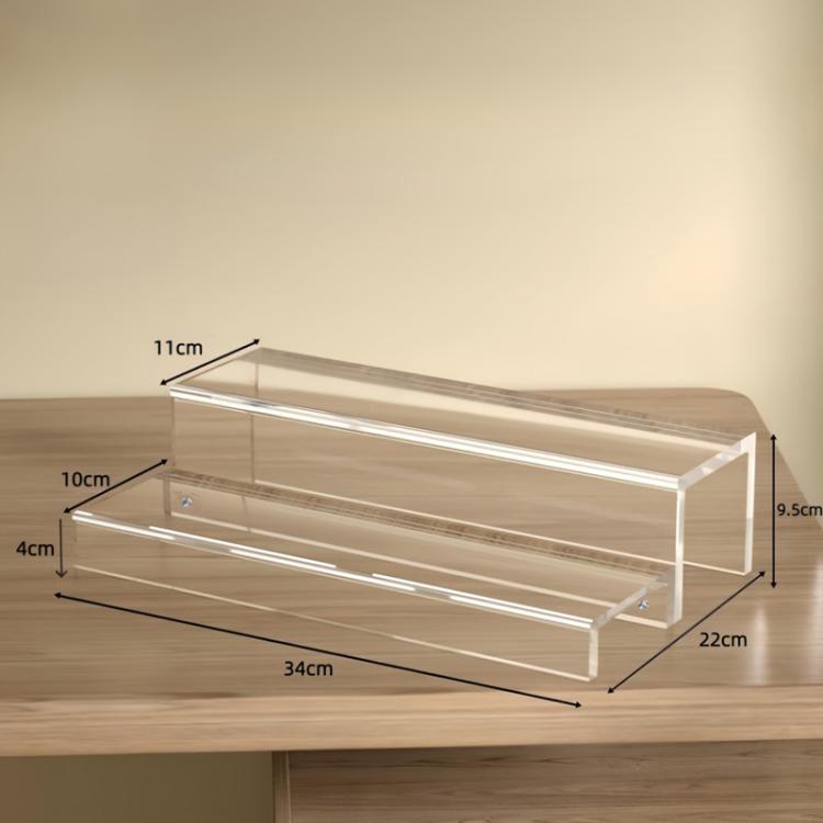 2-Tier Acrylic Wine Cabinet & Bottle Rack For Displaying Action Figures, Cakes, Perfumes, YX239