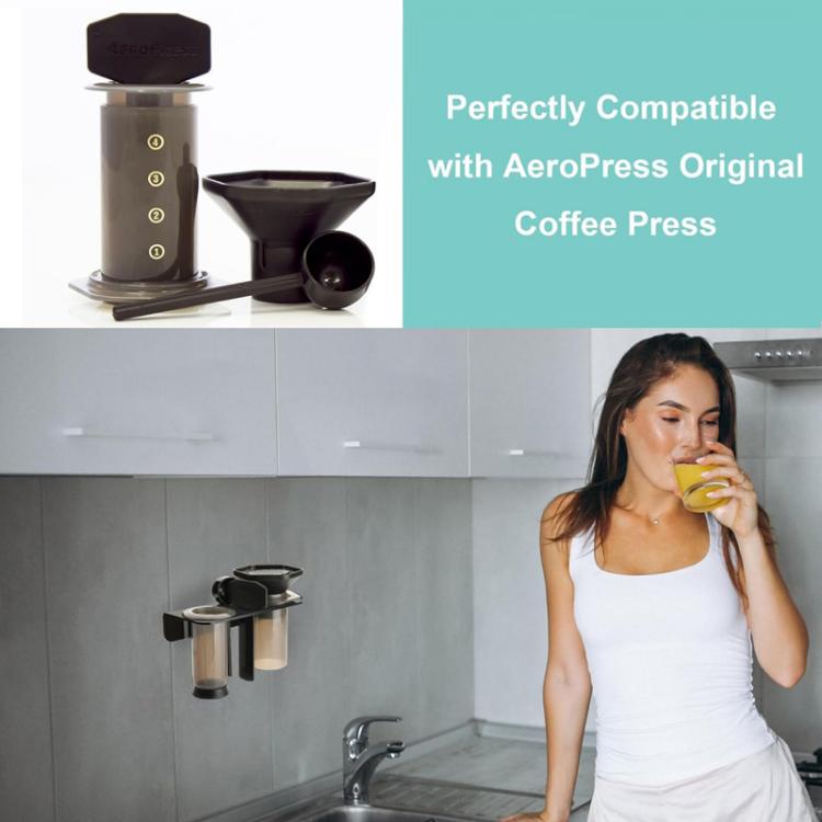 Coffee Maker Wall-Mounted Acrylic Holder For Original AeroPress Coffee Press, YX238