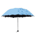 Three-fold Thickened Black Vinyl Sunshade Umbrella Blooms When Wet For Both Sunny and Rainy Days