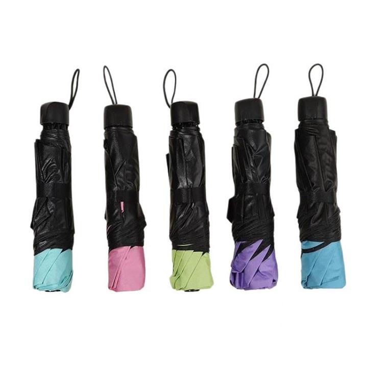 Three-fold Thickened Black Vinyl Sunshade Umbrella Blooms When Wet For Both Sunny and Rainy Days