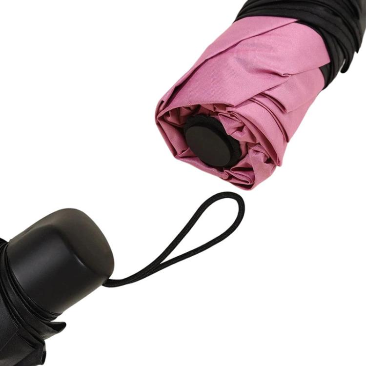 Three-fold Thickened Black Vinyl Sunshade Umbrella Blooms When Wet For Both Sunny and Rainy Days