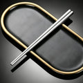 304 Stainless Steel Food-Grade Tableware, LsCook 24cm Square Chopsticks, LsCook 24cm Square Chopsticks+No. 1 Pointed Spoon