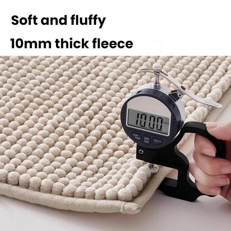 Bathroom Stain-Resistant Chenille Short-Pile Absorbent Non-Slip Mat, 40x60cm, 50x80cm, 60x90cm, 60x150cm