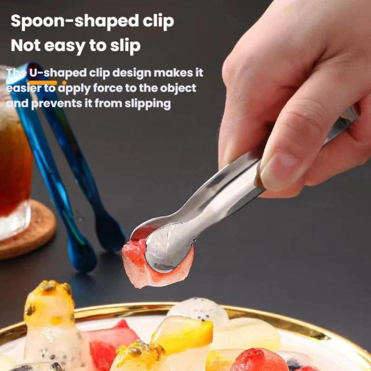 304 Stainless Steel Ice Tongs Sugar Cube Clip, LsCook Small Round Head