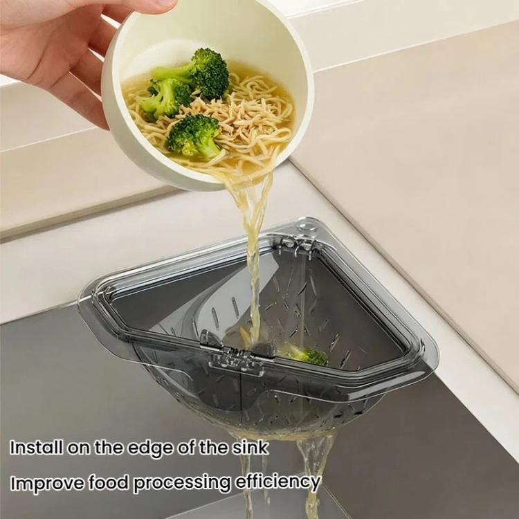Magnetic Triangle Sink Strainer Kitchen Food Waste Collector Drain Basket