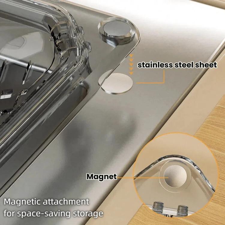 Magnetic Triangle Sink Strainer Kitchen Food Waste Collector Drain Basket
