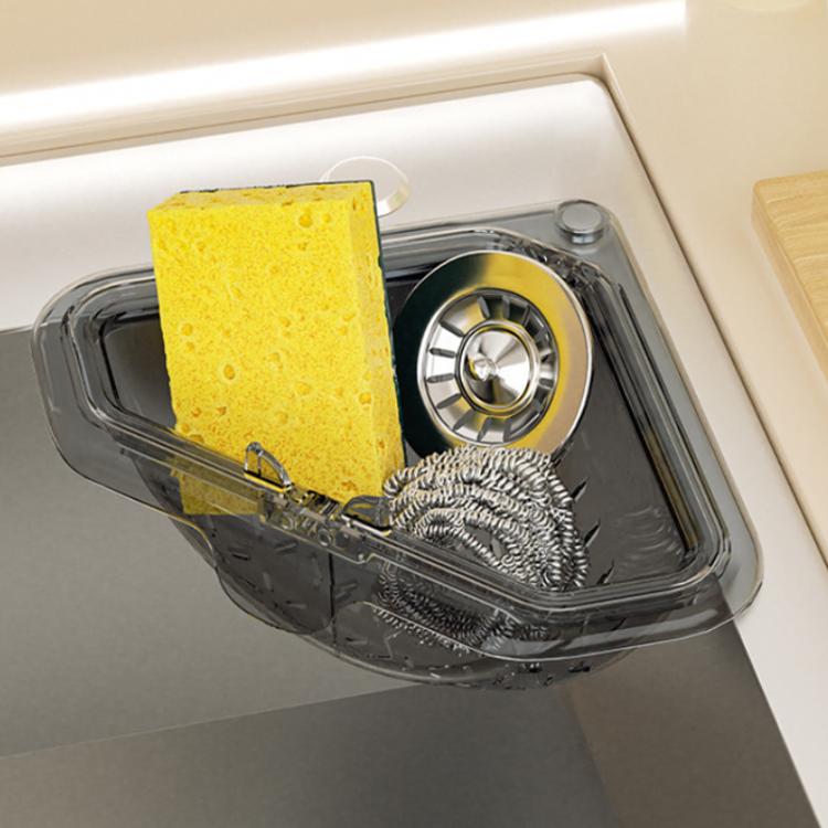 Magnetic Triangle Sink Strainer Kitchen Food Waste Collector Drain Basket