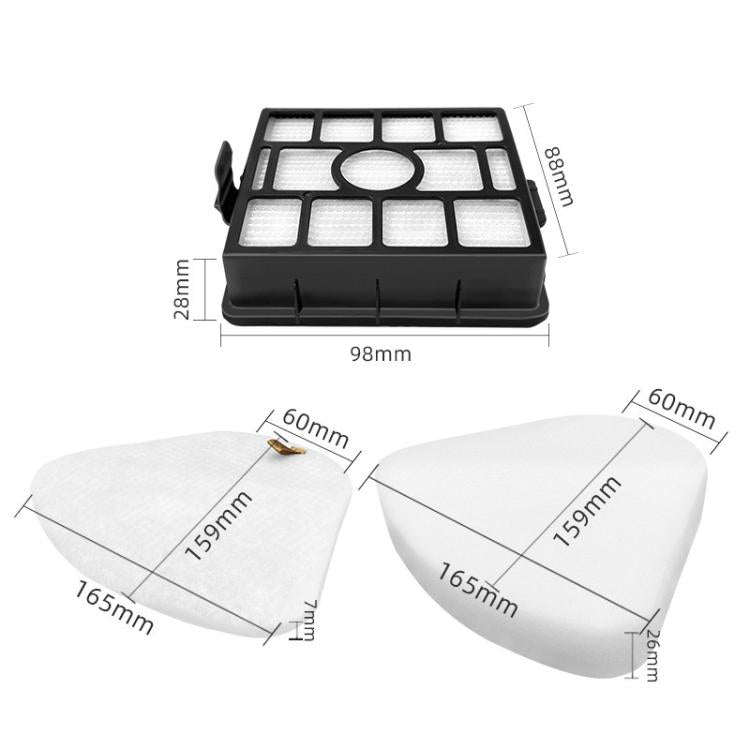 Vacuum Cleaner Accessories, For Shark NV350 / NV351 / NV352 / NV355 / NV357 / NV358 / NV360 / NV370 / UV440 / UV540 / XFF350, Filter Mesh, 2-Piece Set Filter Cotton