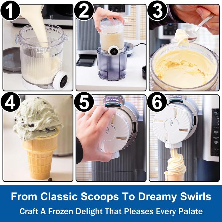 For Ninja NC700 / NC701 Ice Cream Maker 4pcs /Pack Replacement Ice Cream Cups Storage Tanks, A Type, B Type