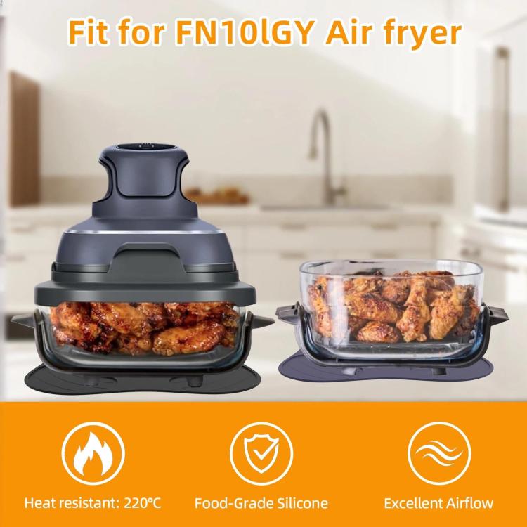 For Ninja FN101GY Crispi Air Fryer Lid Rest Heat Resistant Mat Non-Slip Silicone Pad Protects Countertops from Hot Oil & Steam