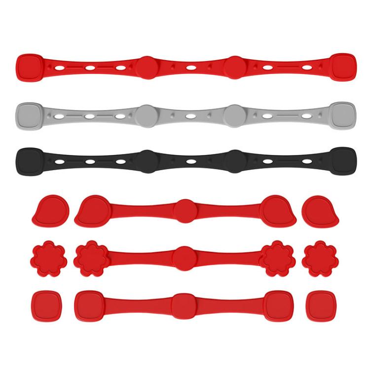 Magnetic Silicone Buckle for Air Fryer Parchment Paper Heat Resistant Liner Clips, Flower Red, Flower Black, Flower Gray, Square Red, Square Black, Square Gray, Teardrop Gray, Teardrop Black, Teardrop Red, Extended Red, Extended Black, Extended Gray