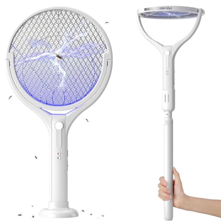 Retractable & Rotatable Electric Mosquito Racket Household Mosquito Zapper With Light & Auto Lure Function, XH-57