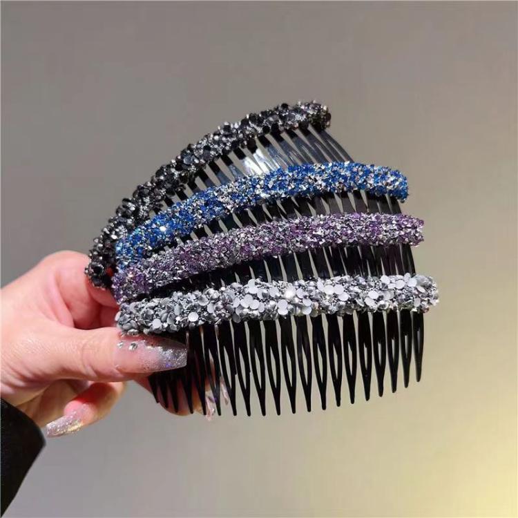 Sparkly Hair Clip Slide Comb for Bangs and Flyaways Shiny Hair Finisher for Forehead, Sides, and Back of Head