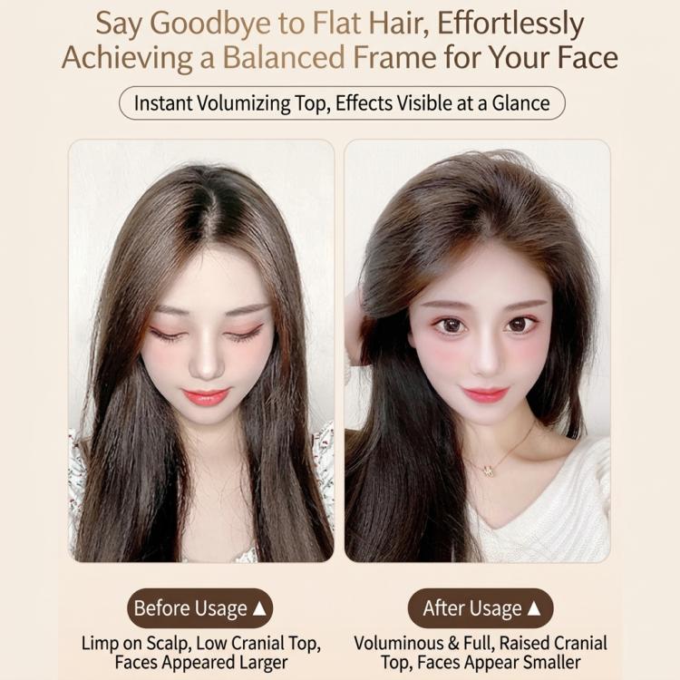 Seamless Hair Topper for Volume Invisible Mini Hair Extension Clip in Hairpieces for Women, 10cm Natural Black, 10cm Brown Black, 10cm Deep Brown, 10cm Light Brown, 20cm Natural Black, 20cm Brown Black, 20cm Deep Brown, 20cm Light Brown                ...