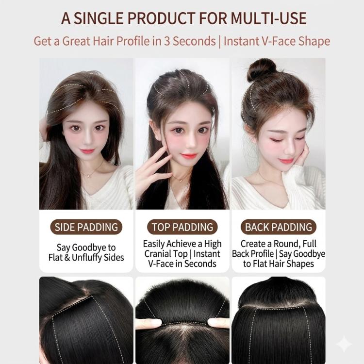 Seamless Hair Topper for Volume Invisible Mini Hair Extension Clip in Hairpieces for Women, 10cm Natural Black, 10cm Brown Black, 10cm Deep Brown, 10cm Light Brown, 20cm Natural Black, 20cm Brown Black, 20cm Deep Brown, 20cm Light Brown                ...