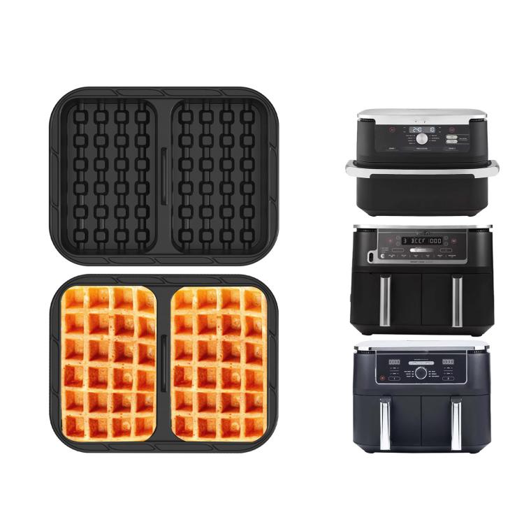 Air Fryer Waffle Mold Baking Pan Silicone Liner For Ninja AF400 / AF451 / AF500 / SL400 Models
