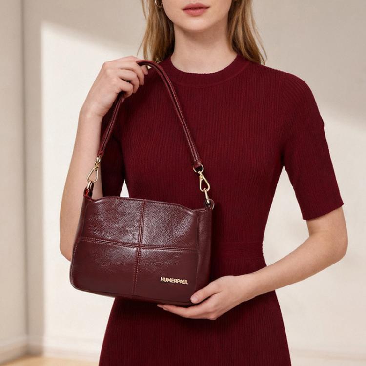 HUMERPAUL WB202 Women Leather Shoulder Bag Large Capacity Crossbody Bag