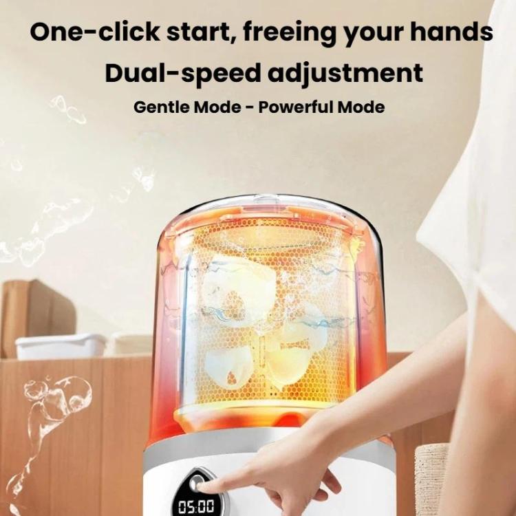 F1 1.5L Mini Underwear Desktop Washing Machine Portable Two-Speed Digital Display Washing Machine, Plug-in White, Plug-in Khaki, Rechargeable White, Rechargeable Khaki