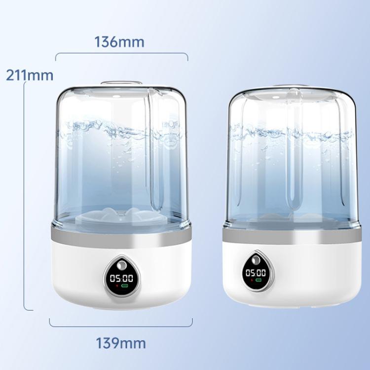 F1 1.5L Mini Underwear Desktop Washing Machine Portable Two-Speed Digital Display Washing Machine, Plug-in White, Plug-in Khaki, Rechargeable White, Rechargeable Khaki