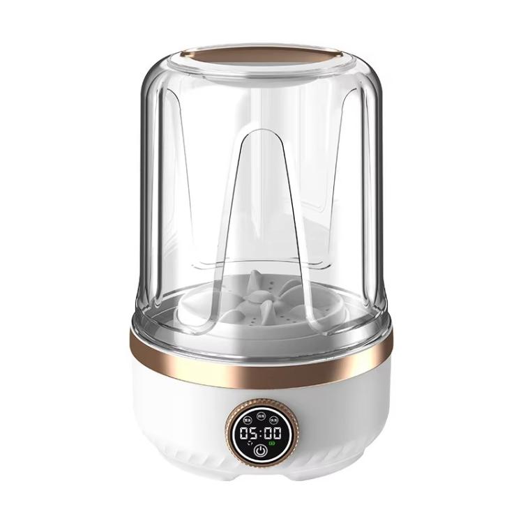 A07 2L Portable Washing Machine With 3 Modes Waterproof & Quiet Underwear Washing Cup, Plug-in White, Rechargeable White, Plug-in Khaki, Rechargeable Khaki