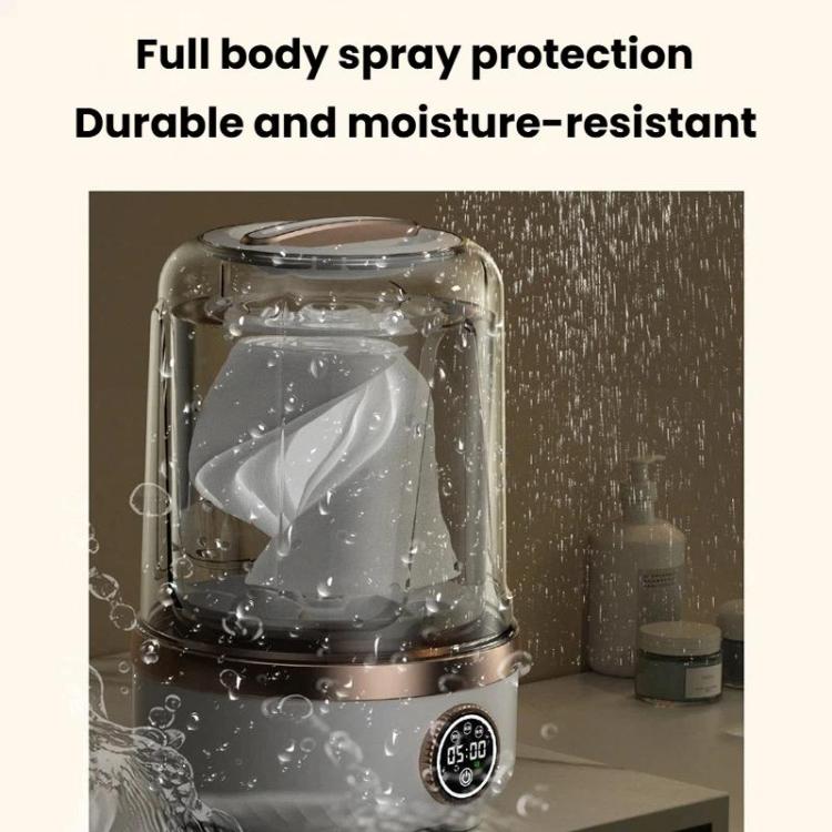 A07 2L Portable Washing Machine With 3 Modes Waterproof & Quiet Underwear Washing Cup, Plug-in White, Rechargeable White, Plug-in Khaki, Rechargeable Khaki