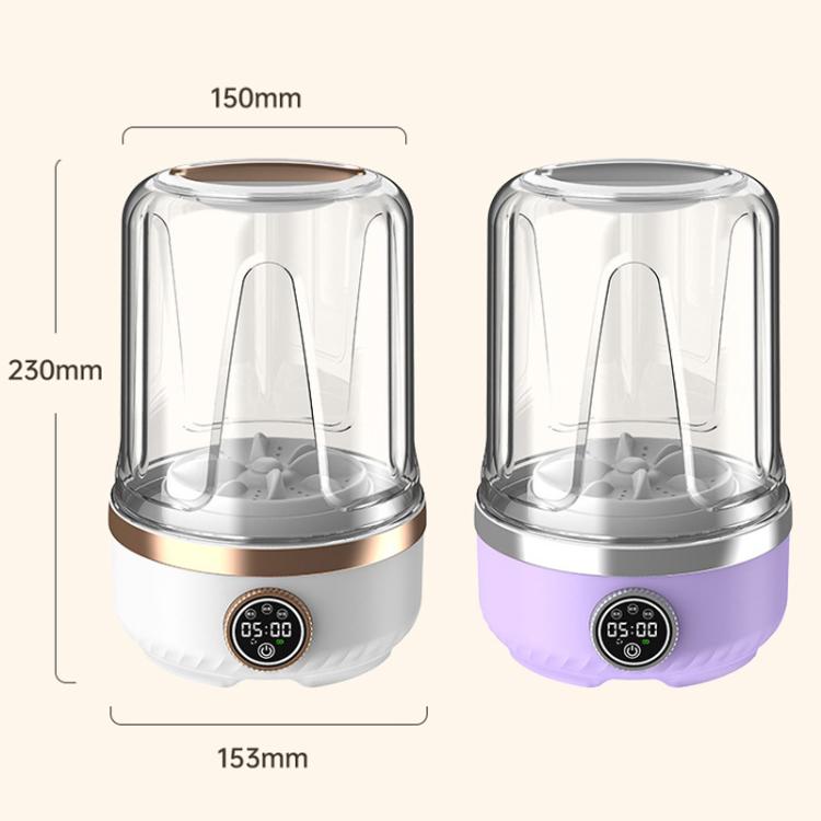 A07 2L Portable Washing Machine With 3 Modes Waterproof & Quiet Underwear Washing Cup, Plug-in White, Rechargeable White, Plug-in Khaki, Rechargeable Khaki