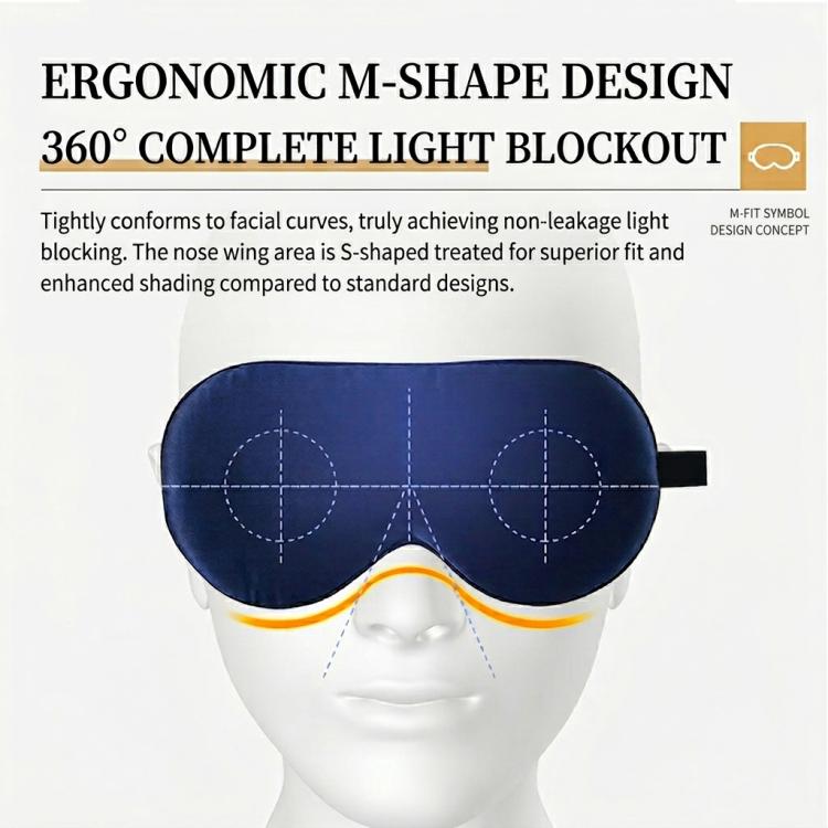 Silk Sleep Mask with Adjustable Buckle & Latex Strap Light Blocking Eye Mask
