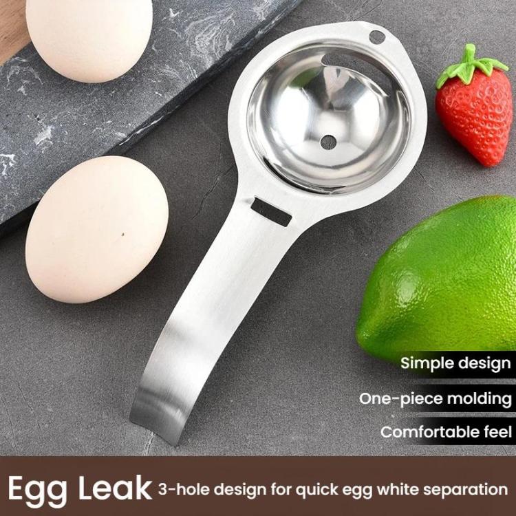 Egg Yolk White Separator Home Baking Egg Liquid Strainer, LsCook 304 Steel Long Handle
