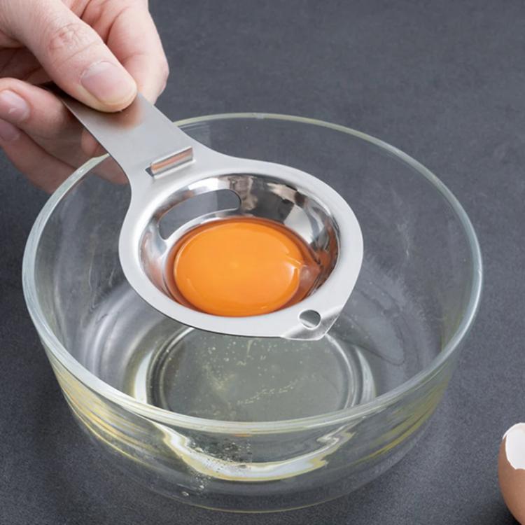 Egg Yolk White Separator Home Baking Egg Liquid Strainer, LsCook 304 Steel Long Handle