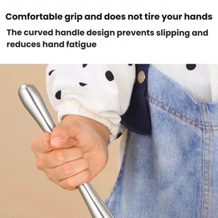 304 Stainless Steel All-Metal Ice Crushing Cocktail Stirring Stick Fruit Lemon Muddler, LsCook 30cm Slim Waist Satin Finish