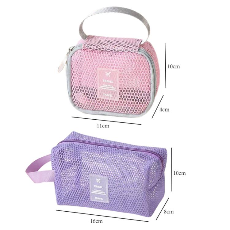 Mesh Multi-Functional Cosmetic Bag Large-Capacity Travel Makeup Storage Bag, Square Pink, Square Green, Square Purple, Octopus Pink, Octopus Green, Octopus Purple