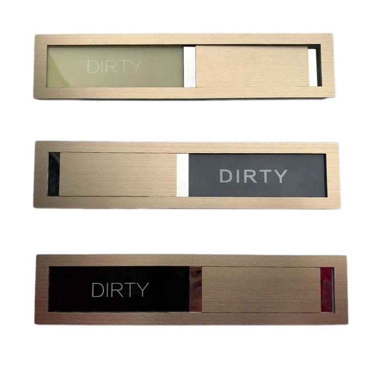 Dishwasher Magnet Clean Dirty Sign 304 Grade Stainless Steel Brushed Finish, Slide to Change